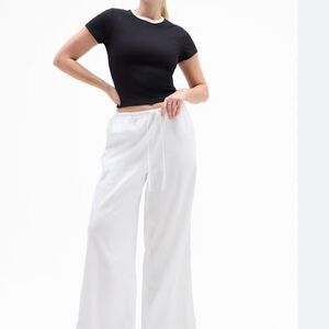 Athleta Paradise Black Wide-Leg Pants Med 🪁